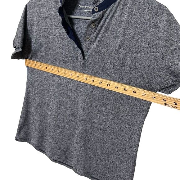 Outdoor Voices Players Polo Shirt Blue Mesh Activewear Women’s Size Large - Picture 11 of 12